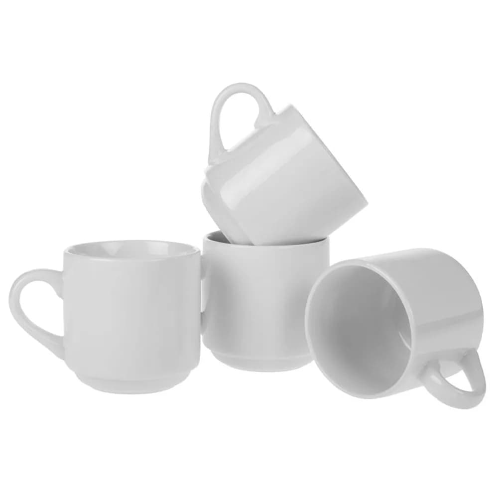 COCON Kaffeetasse Bianco 320 ml, 4 Stück, Weiss