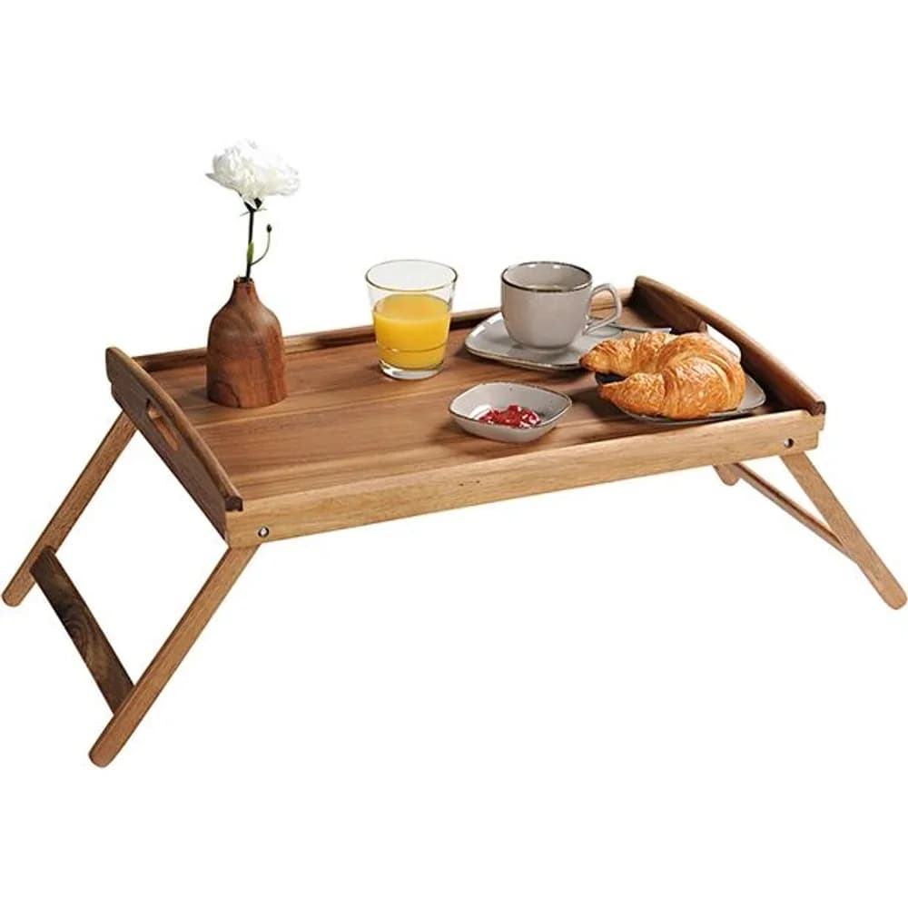 Kesper Serviertablett Akazienholz klappbar 55 x 35 x 24 cm