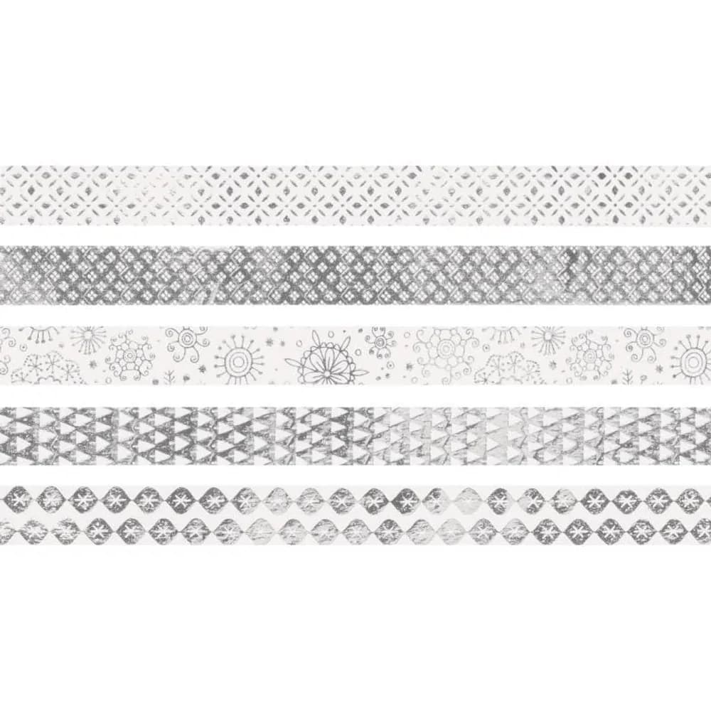 Heyda Washi Tape Weihnachten Glänzend Silber