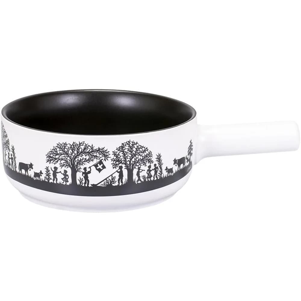 Kadastar Fondue-Caquelon Bergchilbi E22 Schwarz/Weiss