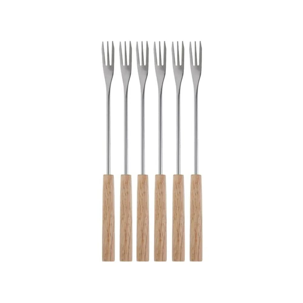 COCON Käsefonduegabel Holz 6 Personen