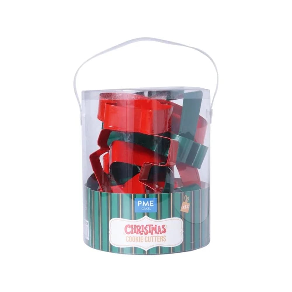 PME Guetzli-Ausstecher Weihnachten 12 Stück, Rot/Grün