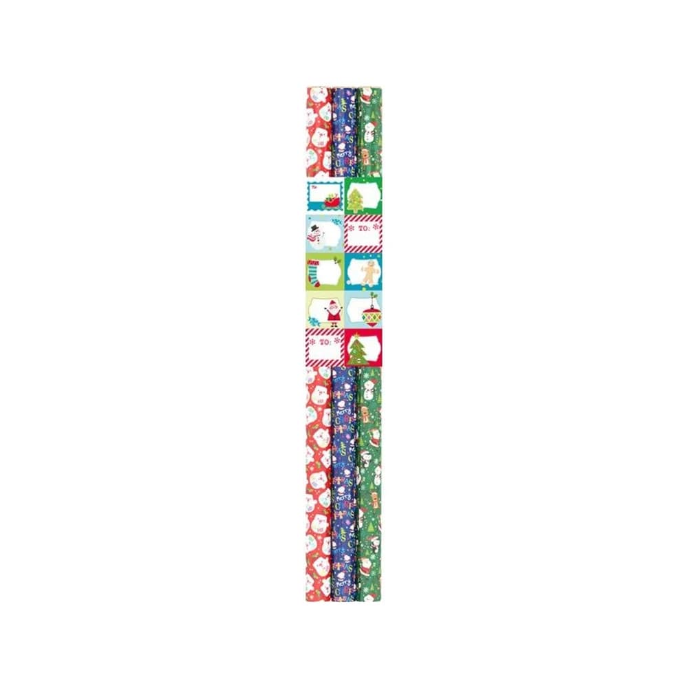 Braun + Company Geschenkpapier-Set, 3er Pack Weihnachten