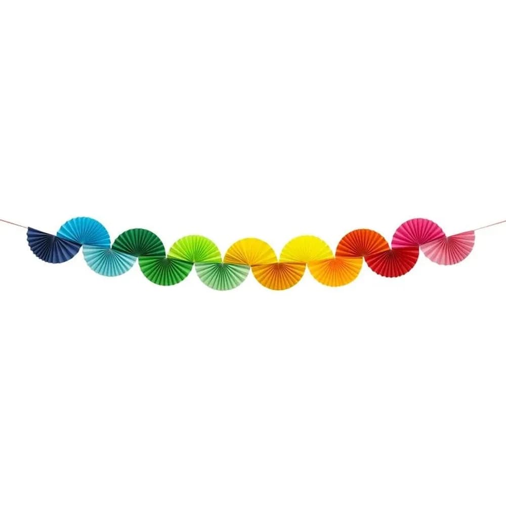 Partydeco Girlande Regenbogen 2.5 m, Mehrfarbig